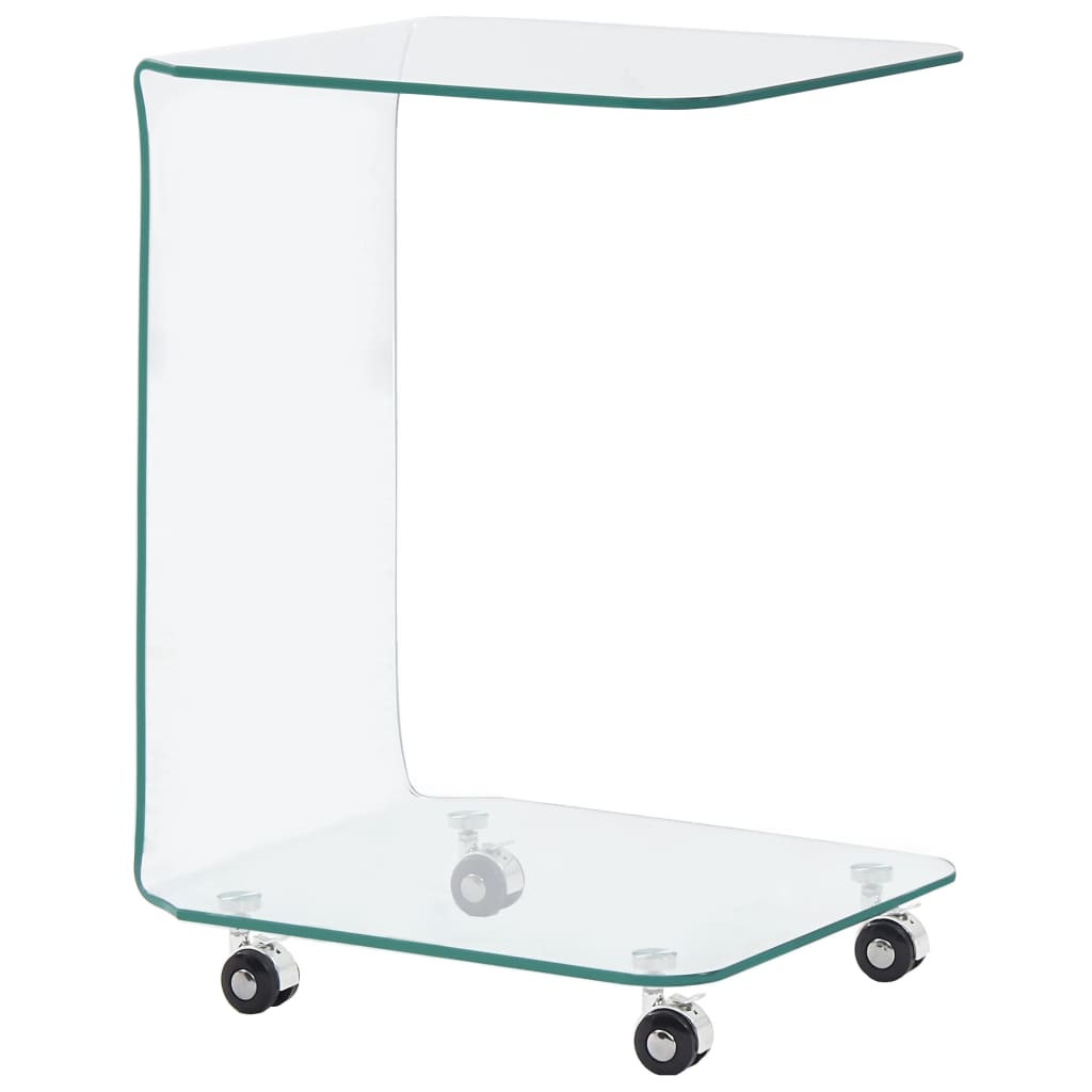 vidaXL Kavos staliukas, 45x40x63 cm, grūdintas stiklas