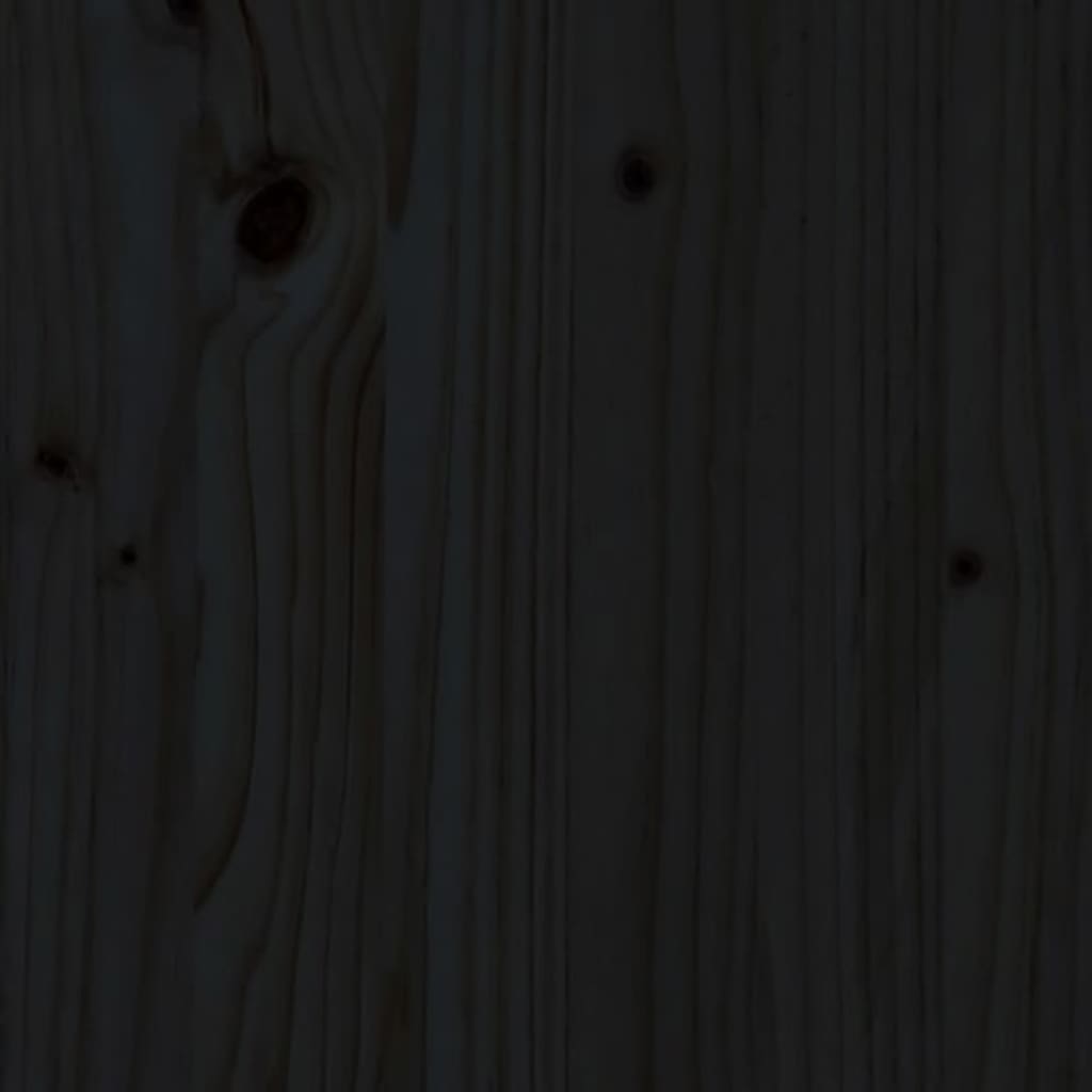vidaXL Lovos galvūgalis, juodas, 80,5x4x100cm, pušies medienos masyvas