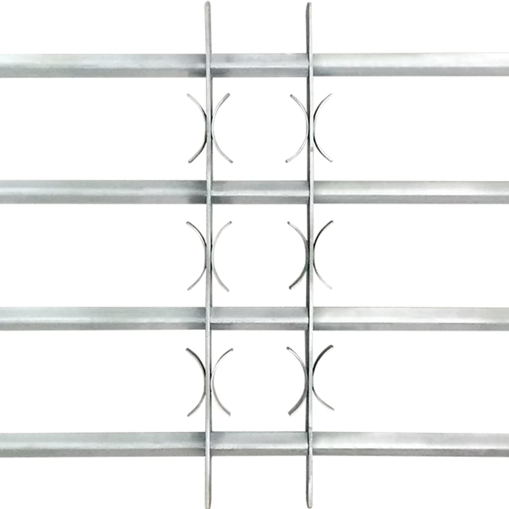 Reguliuojama apsauginė grotelė langams su 4 skersiniais, 700-1050mm