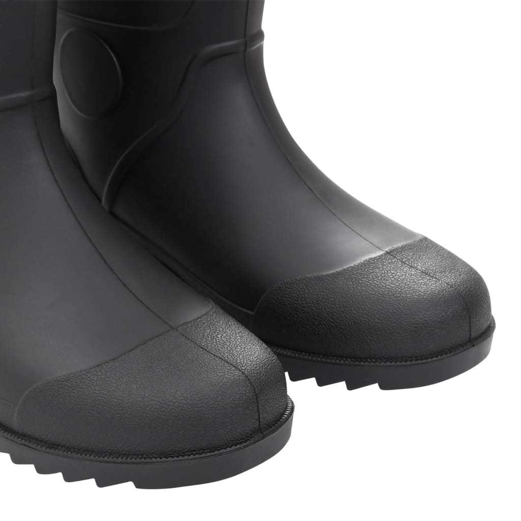 vidaXL Guminiai batai, juodos spalvos, PVC, 44 dydžio