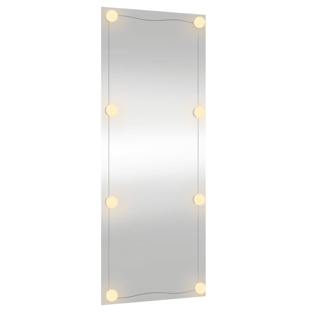 vidaXL Sieninis veidrodis su LED lemputėmis, 40x100cm, stiklas