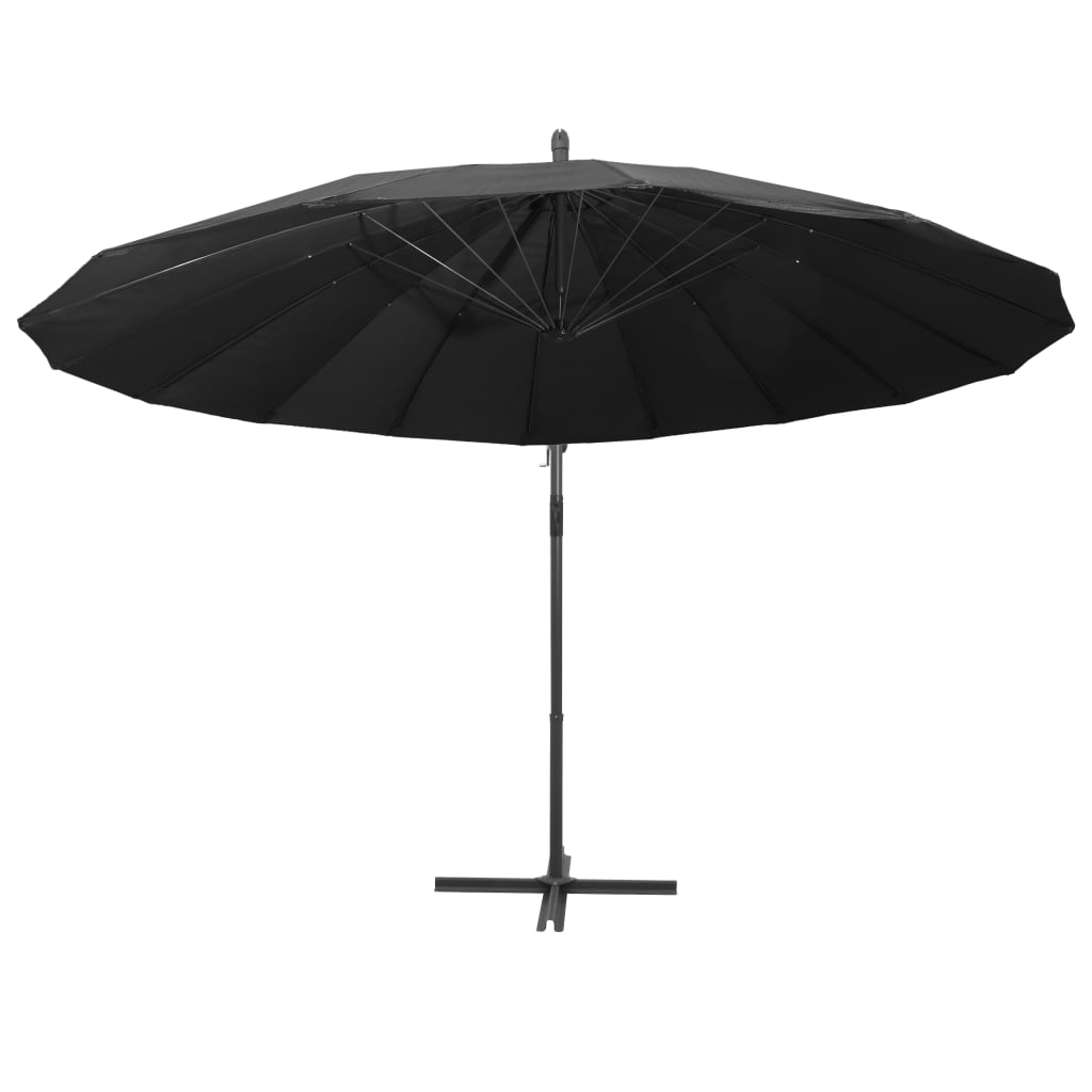 vidaXL Kabantis skėtis nuo saulės, antracito, 3m, aliuminio stulpas