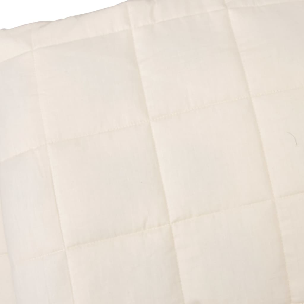 vidaXL Sunki antklodė, šviesi kreminė, 137x200cm, audinys, 10kg