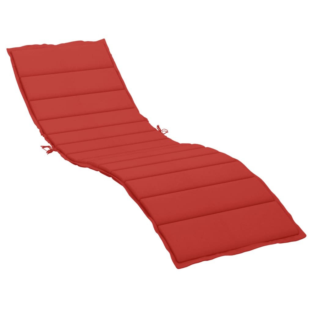 vidaXL Saulės gulto čiužinukas, raudonos spalvos, 200x60x3cm, audinys
