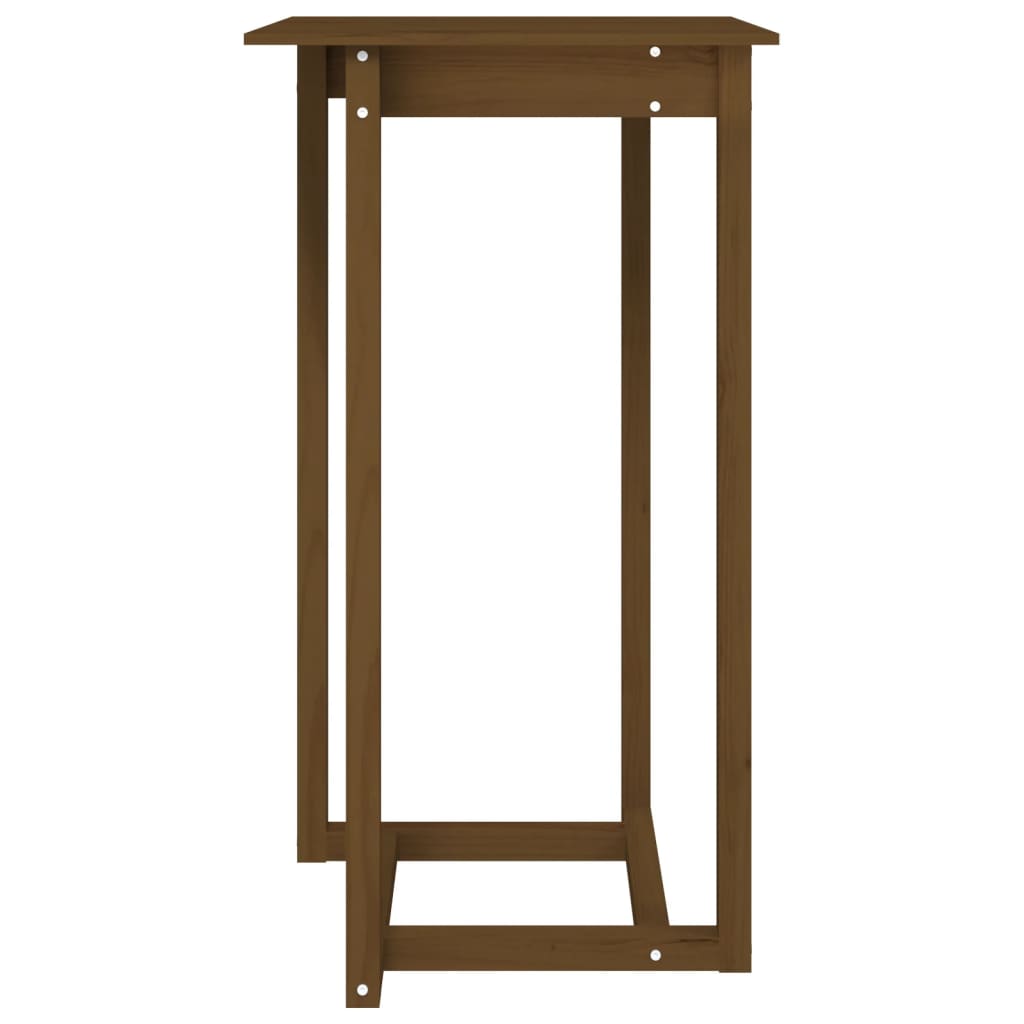 vidaXL Baro stalas, medaus rudas, 60x60x110cm, pušies masyvas
