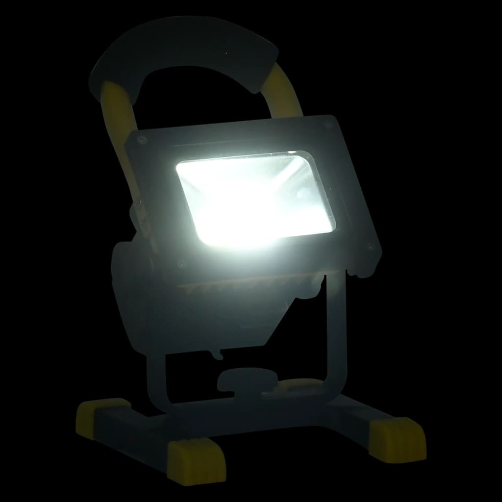 vidaXL Įkraunamas LED šviestuvas su rankena, šaltas baltas, 30W