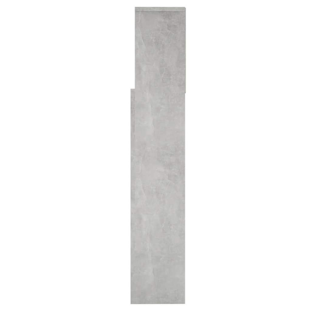 vidaXL Galvūgalis-spintelė, betono pilkos spalvos, 160x19x103,5cm