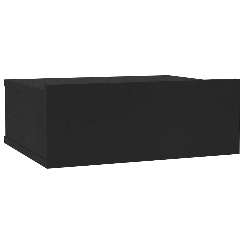 vidaXL Pakabinamas naktinis staliukas, juodos sp., 40x30x15cm, MDP