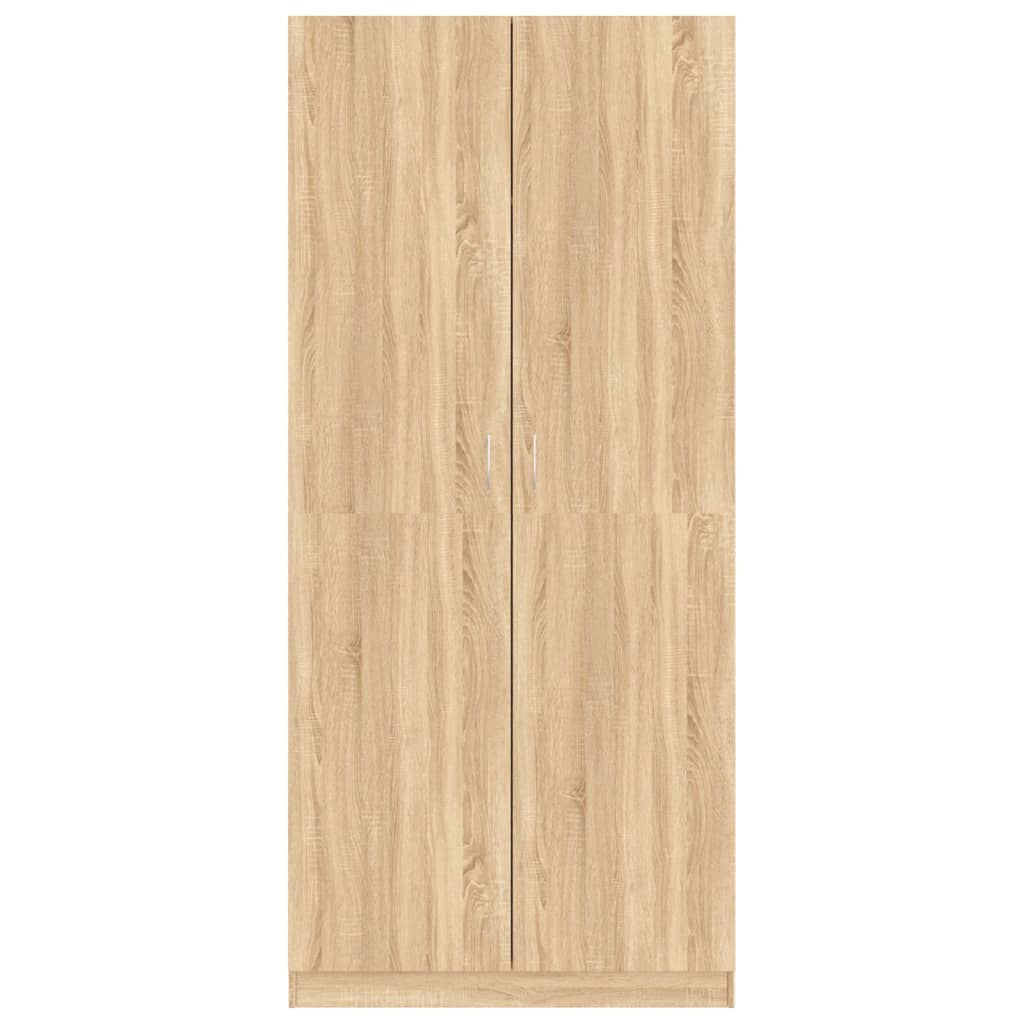 vidaXL Drabužių spinta, sonoma ąžuolo, 90x52x200cm, apdirbta mediena