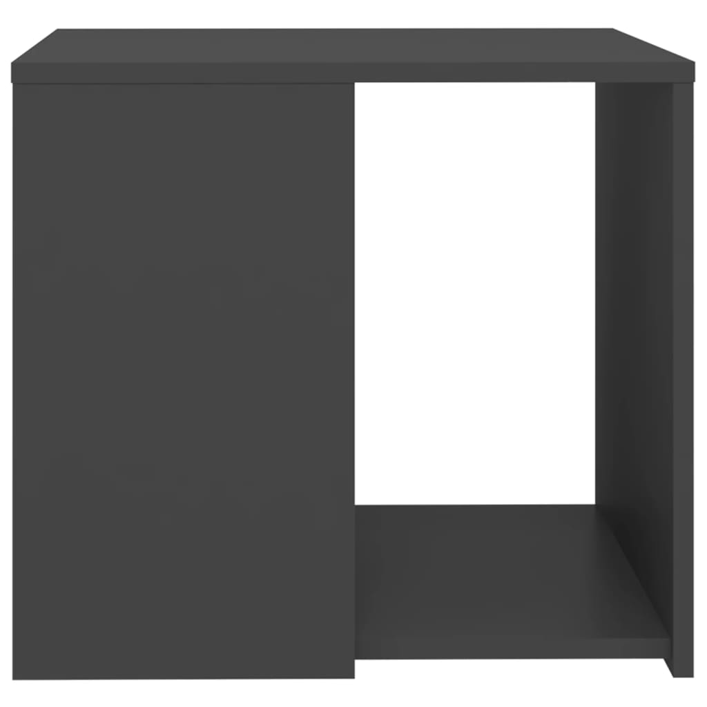 vidaXL Šoninis staliukas, pilkos spalvos, 50x50x45cm, MDP