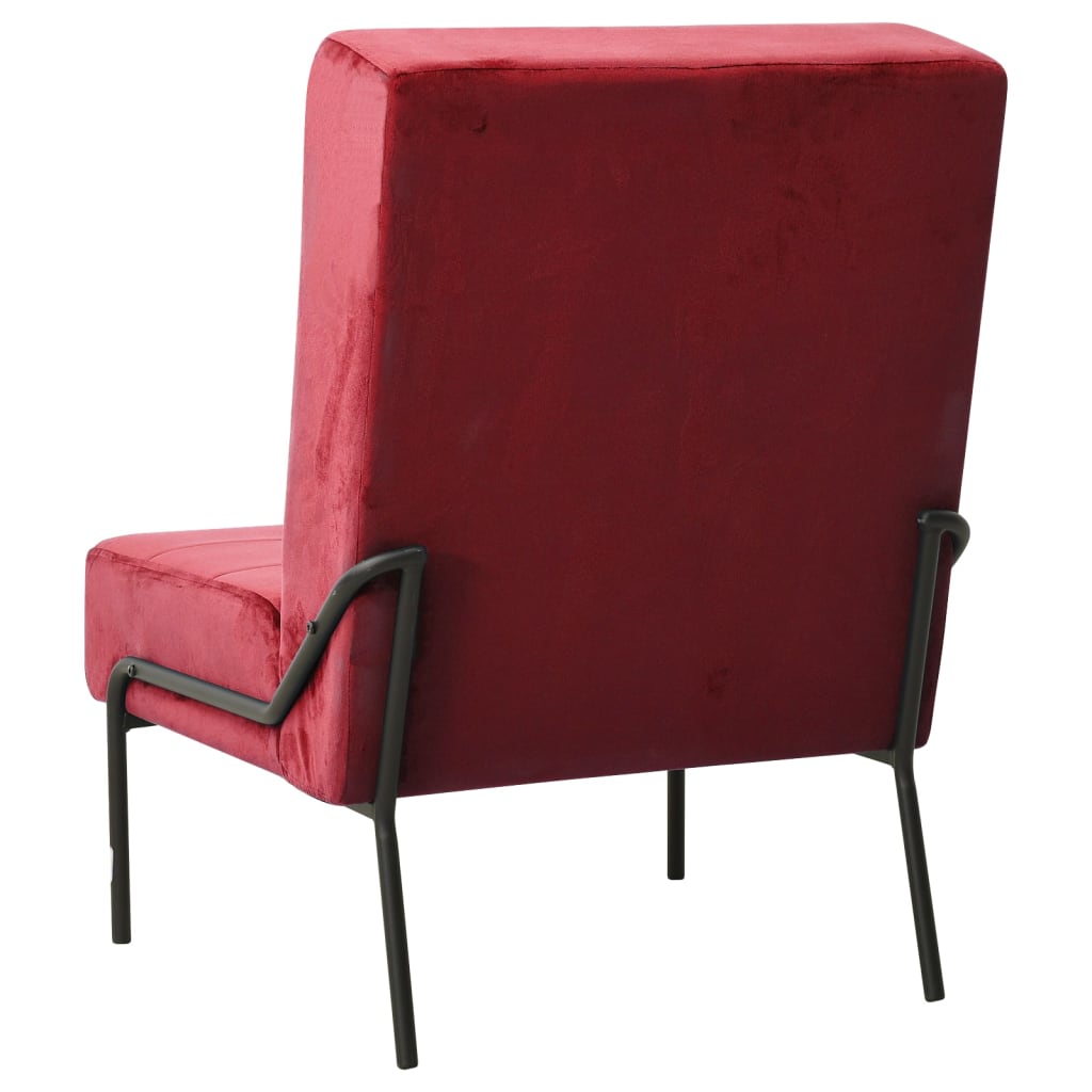 vidaXL Poilsio kėdė, raudonojo vyno spalvos, 65x79x87cm, aksomas
