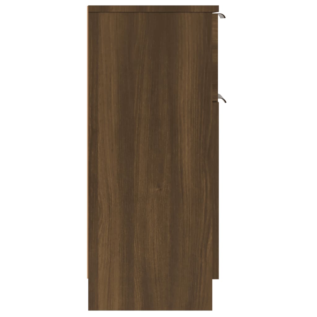 vidaXL Šoninės spintelės, 2vnt., rudos ąžuolo, 30x30x70cm, mediena