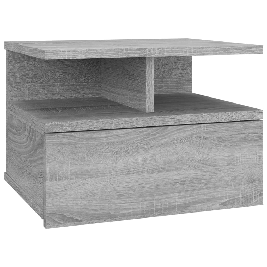 vidaXL Naktiniai staliukai, 2vnt., pilki, 40x31x27cm, mediena