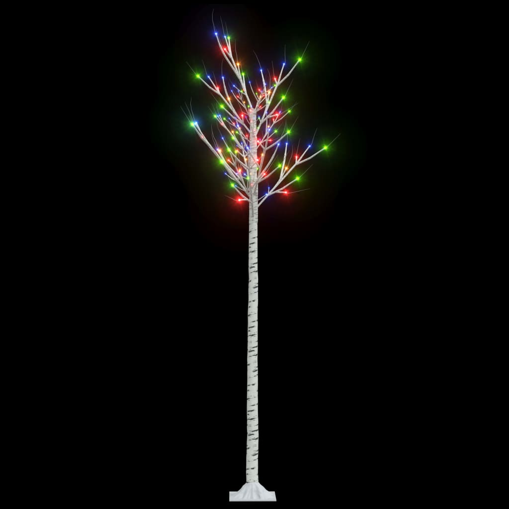 vidaXL Kalėdinis medis, 2,2m, su 200 įvairių spalvų LED lempučių