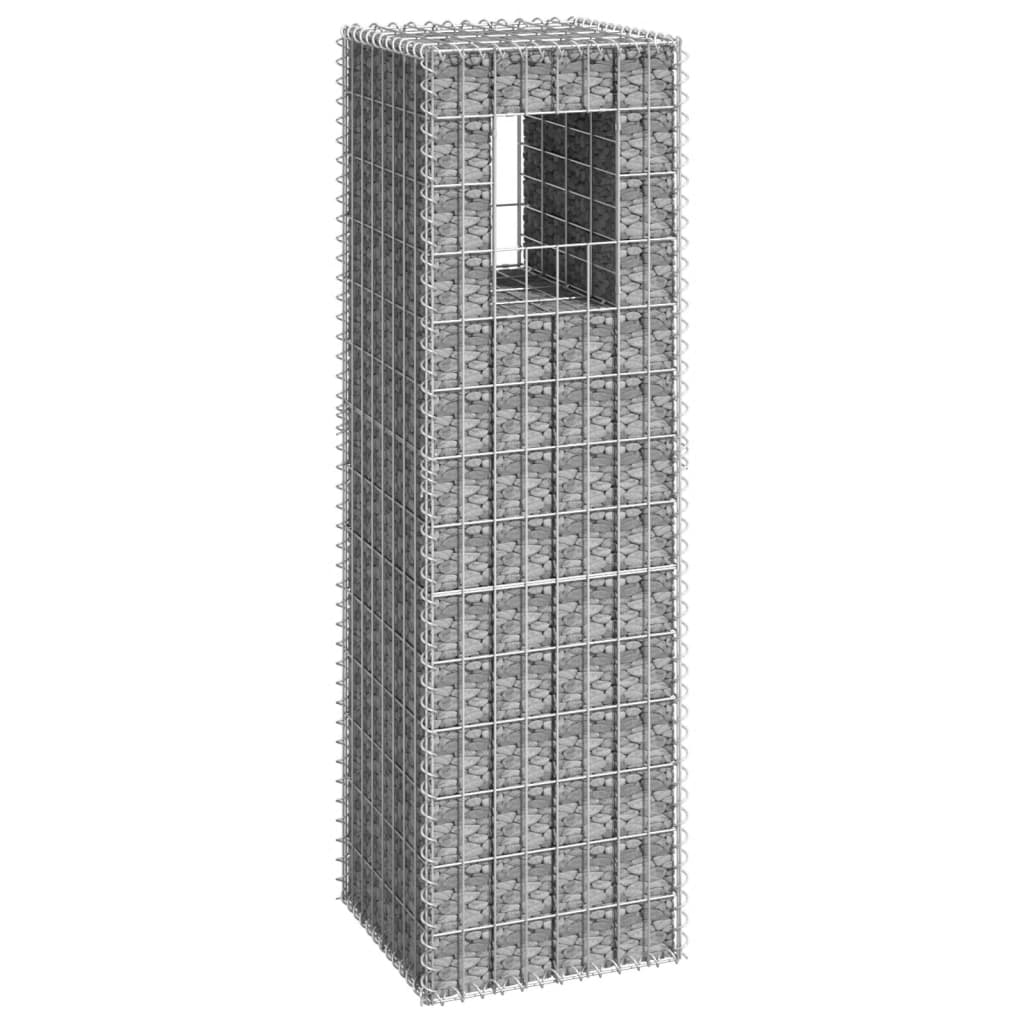 vidaXL Gabiono krepšio kolona, 40x40x140cm, geležis