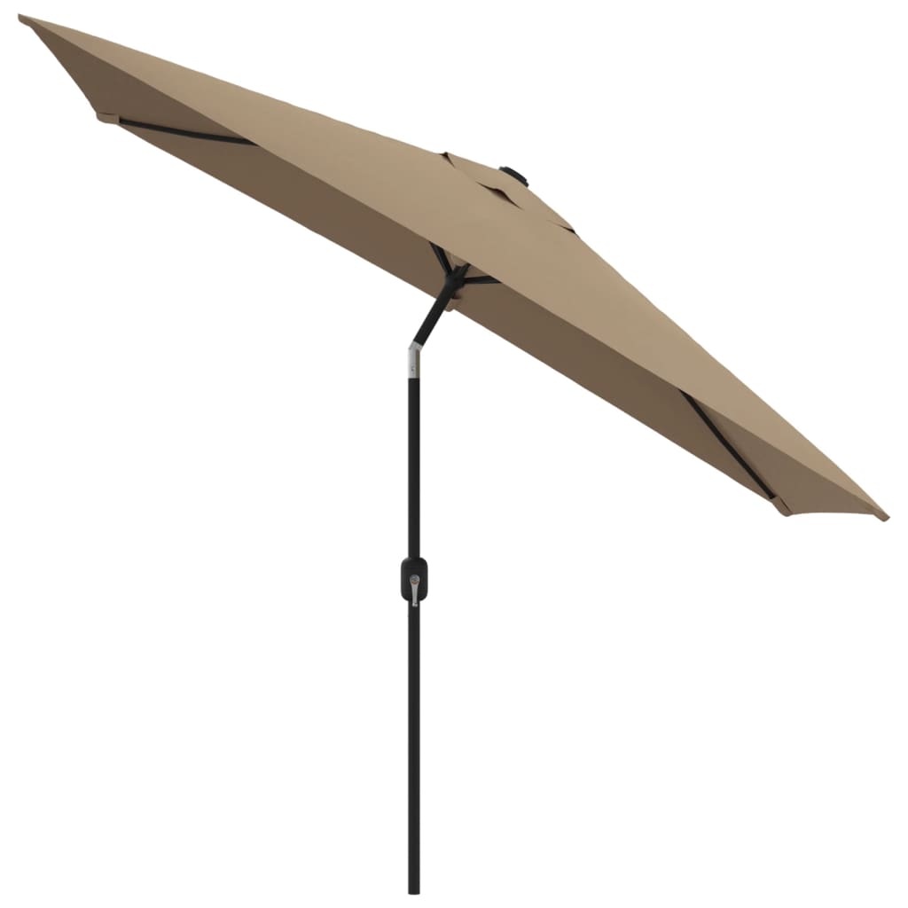 vidaXL Lauko skėtis su metaliniu stulpu, 300x200 cm, taupe spalvos