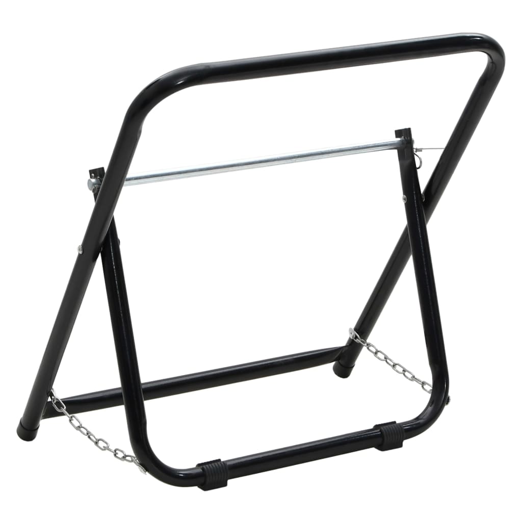vidaXL Žarnos ritės vežimėlis, juodas, 48cm, plienas, 45kg