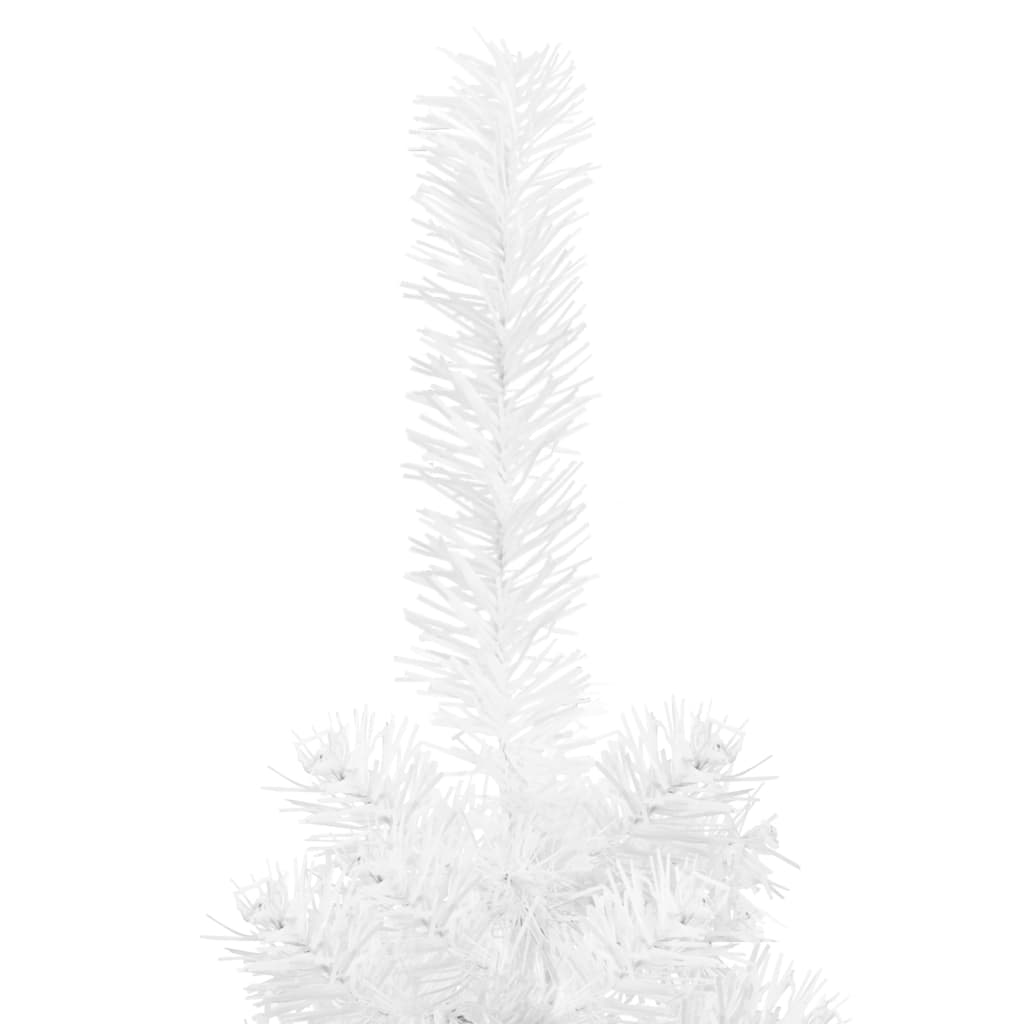 vidaXL Siauria Kalėdų eglutė, baltos spalvos, 210cm