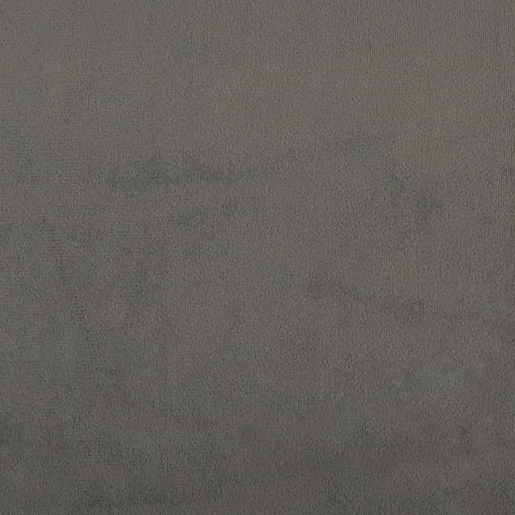 vidaXL Galvūgalis, tamsiai pilkos spalvos, 100x7x78/88 cm, aksomas