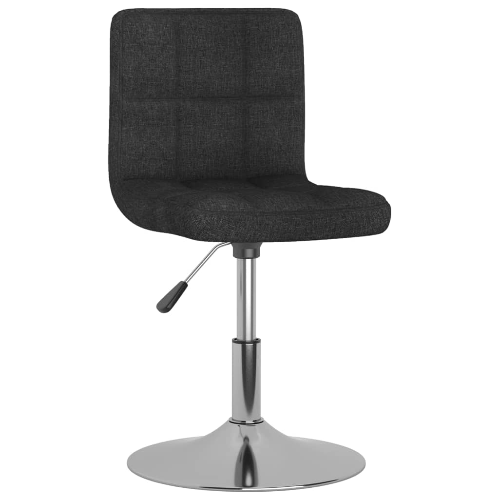 vidaXL Pasukamos valgomojo kėdės, 2vnt., juodos spalvos, audinys