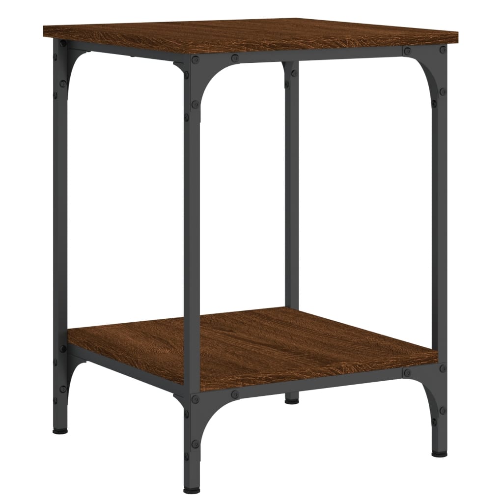 vidaXL Kavos staliukas, rudas ąžuolo, 40x40x55cm, apdirbta mediena
