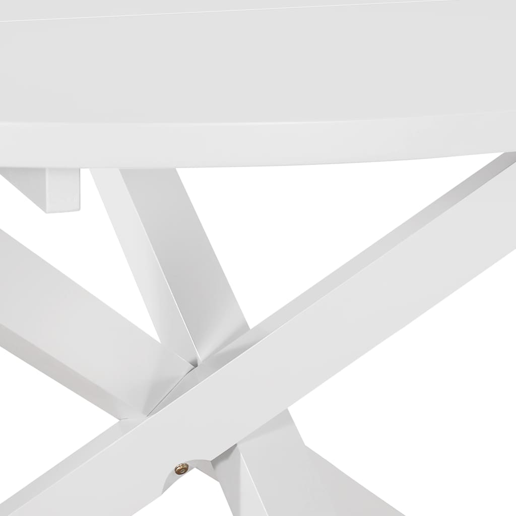 vidaXL Valgomojo stalas, baltas, 120x75cm, MDF