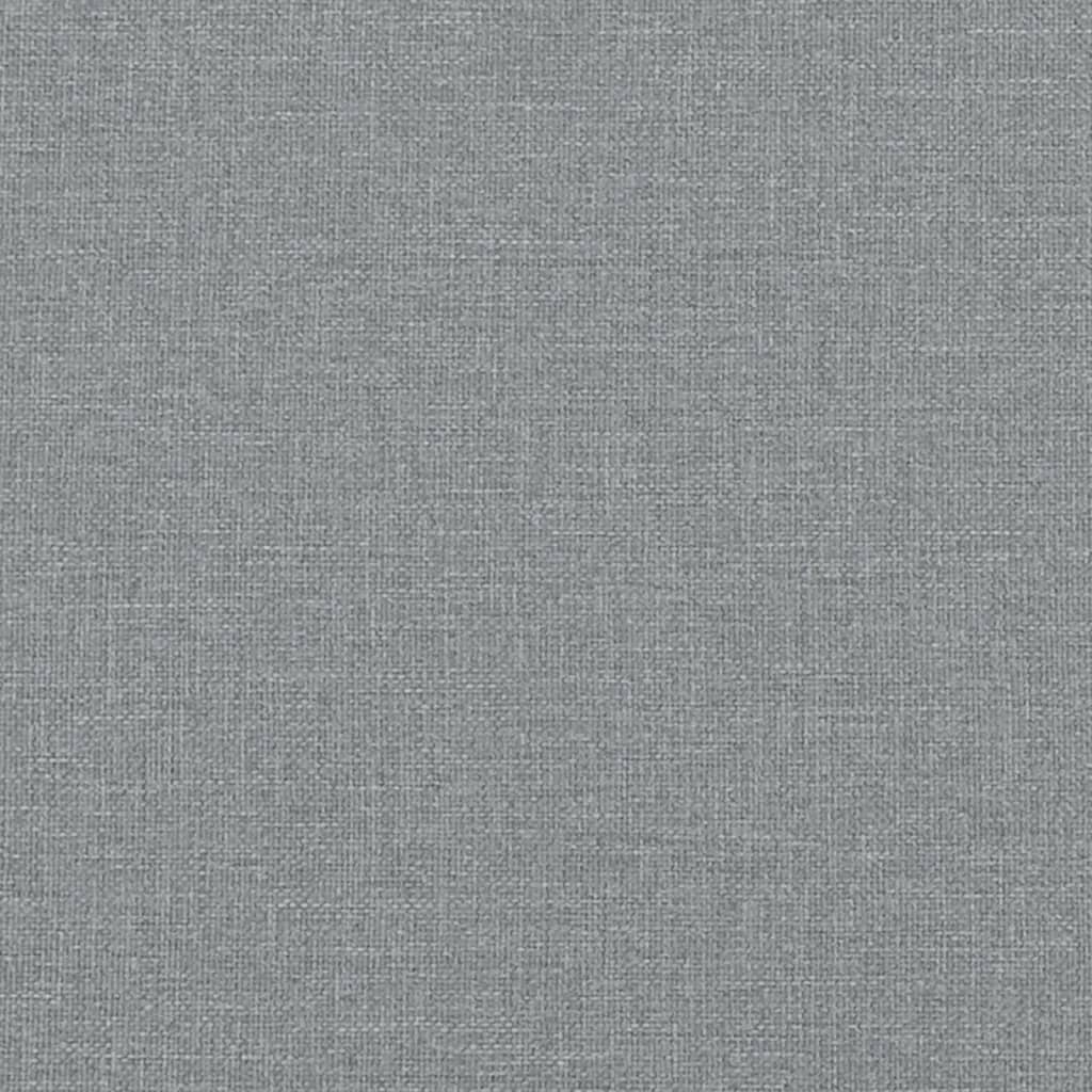 vidaXL Trivietė chesterfield sofa, šviesiai pilkos spalvos, audinys
