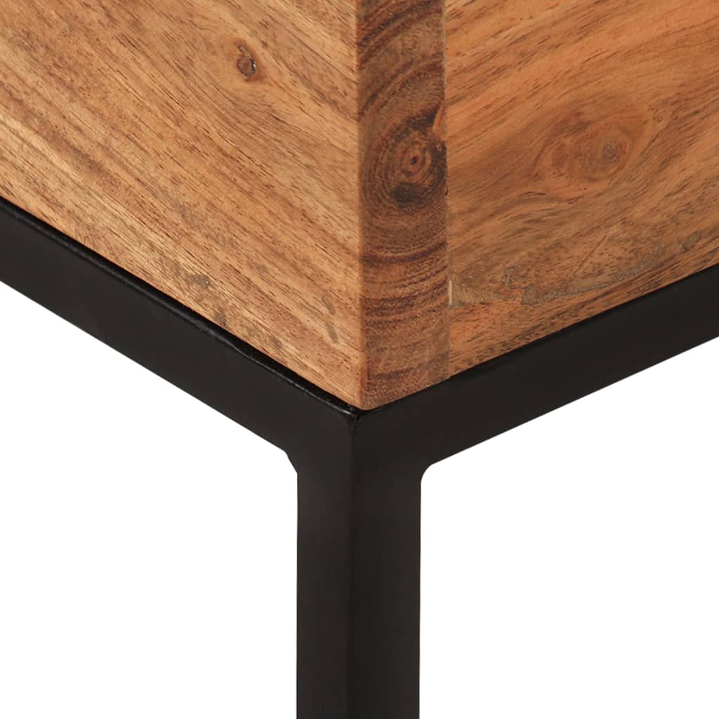 vidaXL Šoninis staliukas, 30x30x33cm, akacijos medienos masyvas
