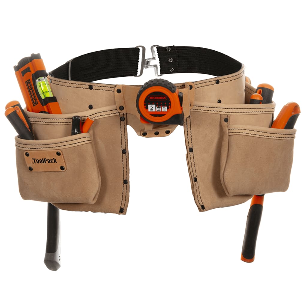 Toolpack Įrankių diržas su dvejomis kišenėmis Elite, smėlio spalvos