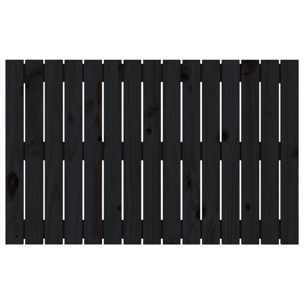 vidaXL Sieninis galvūgalis, juodas, 95,5x3x60cm, pušies masyvas