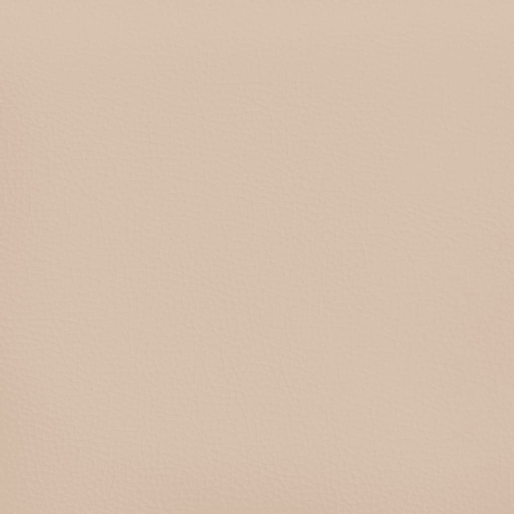 vidaXL Galvūgalis su auselėmis, kapučino ,103x16x78/88cm, dirbtinė oda