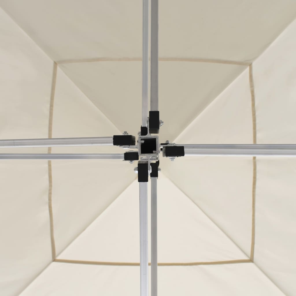 vidaXL Išskleidžiama palapinė su sienomis, kreminės, 2x2m, aliuminis