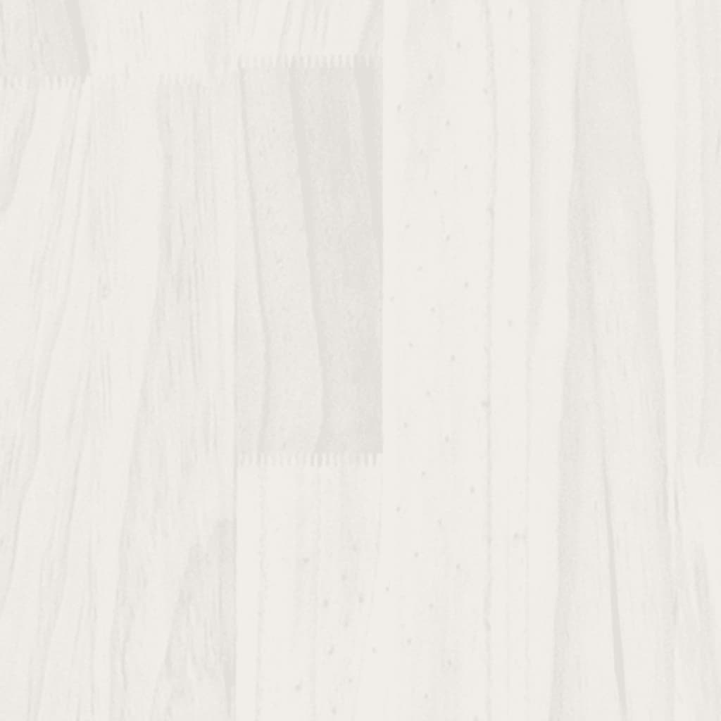 vidaXL Lovos rėmas, baltas, 90x190cm, pušies masyvas, vienvietis