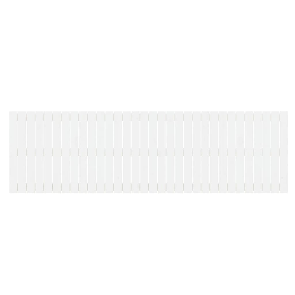vidaXL Sieninis galvūgalis, baltas, 204x3x60cm, pušies masyvas