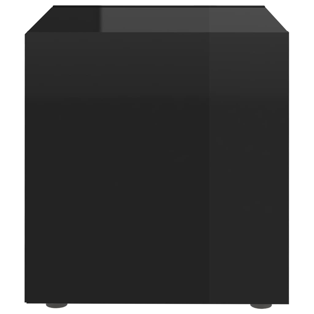 vidaXL Televizoriaus spintelė, juoda, 37x35x37cm, MDP, ypač blizgi