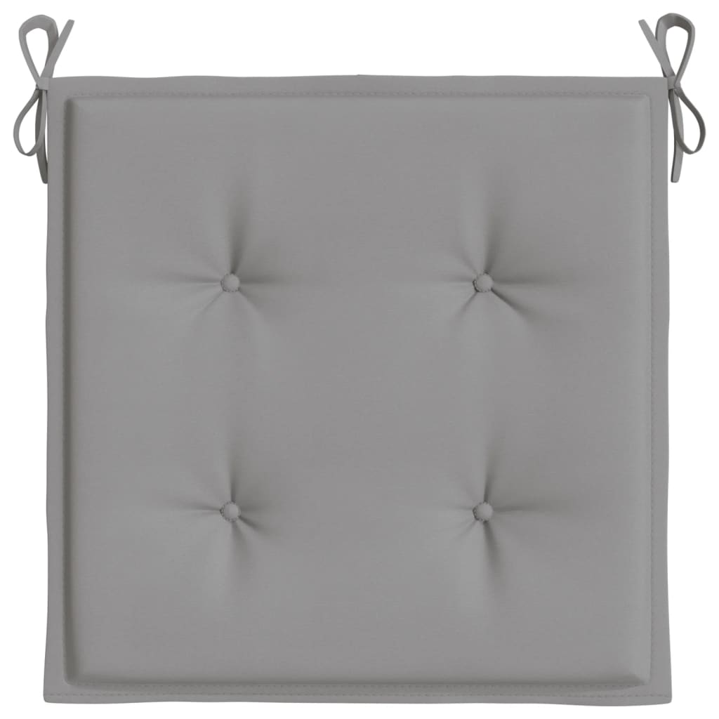 vidaXL Sodo kėdės pagalvėlės, 6vnt., pilkos, 50x50x3cm, audinys