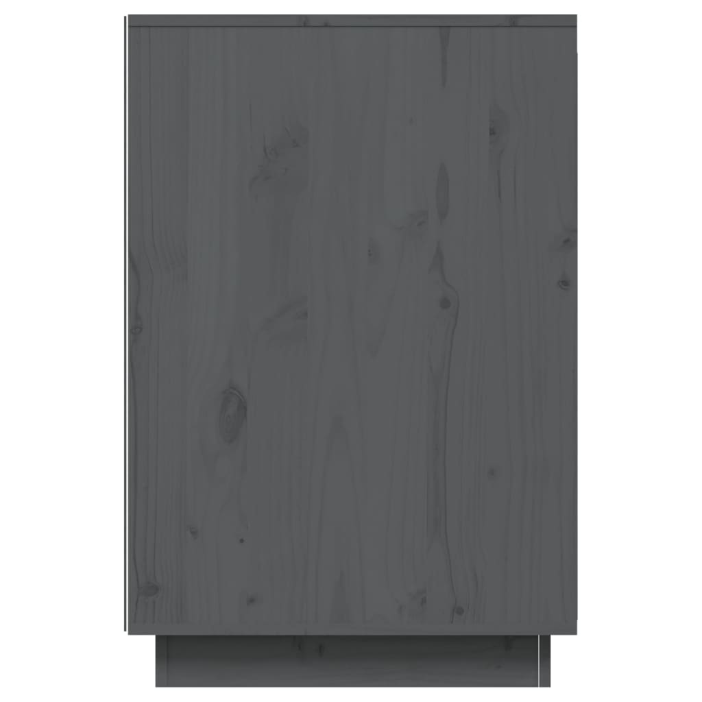 vidaXL Rašomasis stalas, pilkas, 140x50x75cm, pušies medienos masyvas