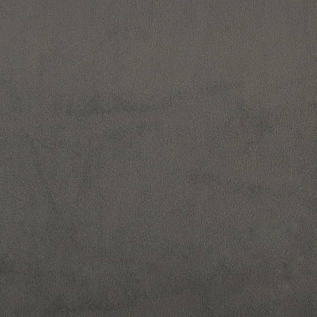 vidaXL Galvūgalis su auselėmis, tamsiai pilkos,147x16x78/88cm, aksomas