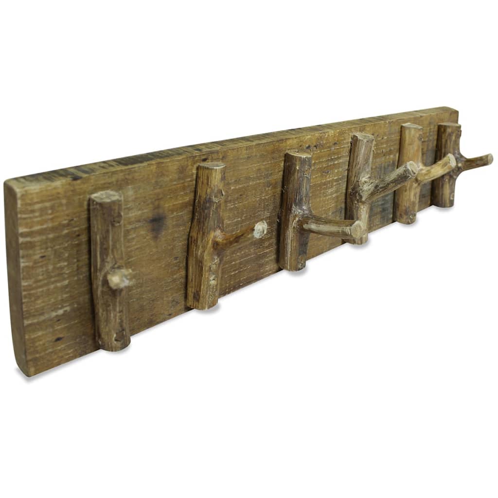 vidaXL Paltų kabykla, perdirbtos medienos masyvas, 60x15cm