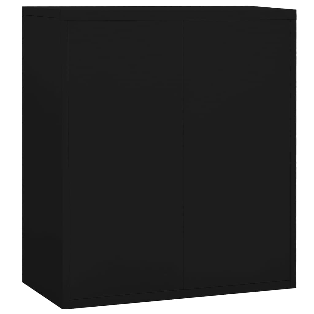 vidaXL Spintelė dokumentams, juodos spalvos, 90x46x103cm, plienas