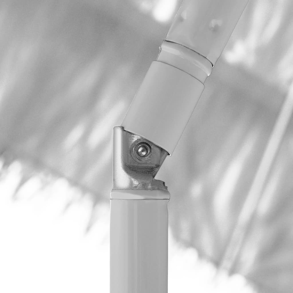 vidaXL Paplūdimio skėtis, baltos spalvos, 180cm, havajietiško dizaino