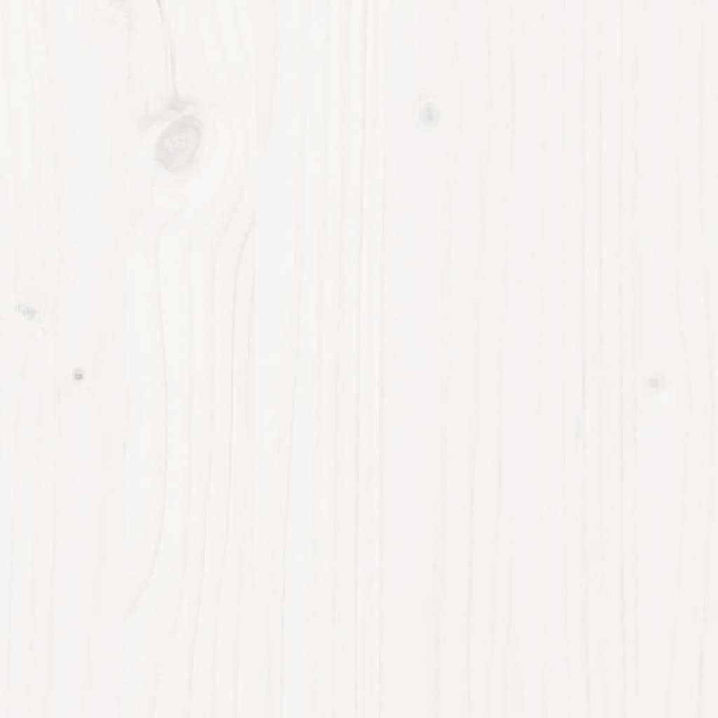 vidaXL Sodo lovelis, baltas, 60x60x60cm, pušies medienos masyvas