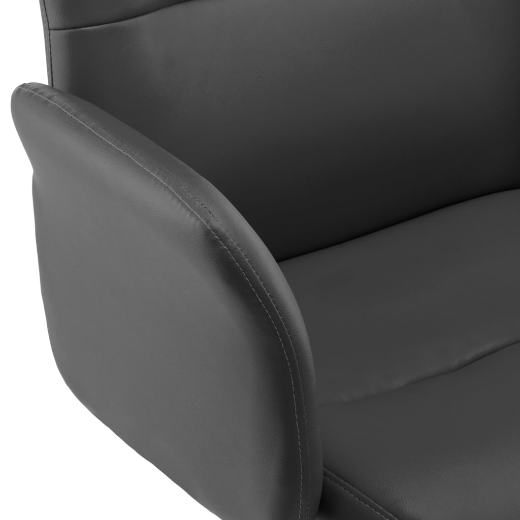 vidaXL Biuro kėdė, pilkos spalvos, dirbtinė oda