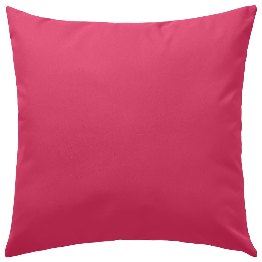 vidaXL Lauko pagalvės, 2vnt., rožinės spalvos, 60x60cm
