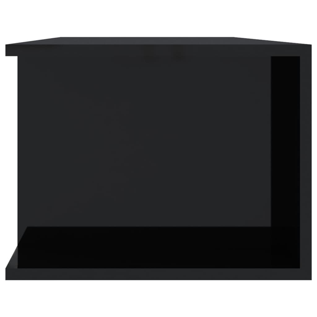vidaXL Televizoriaus spintelė su LED, juoda, 135x39x30cm, blizgi