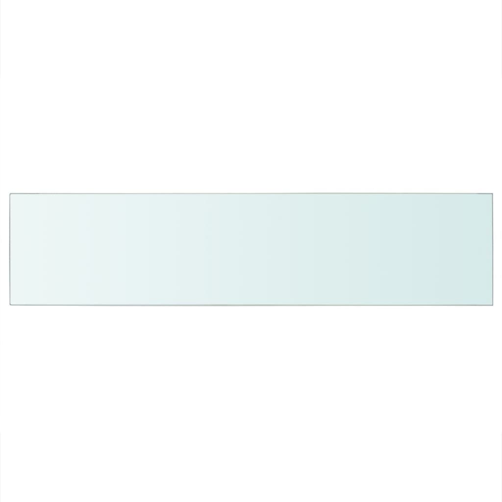 vidaXL Lentynos, 2vnt., skaidrios, 110x25cm, stiklo plokštė (243850x2)