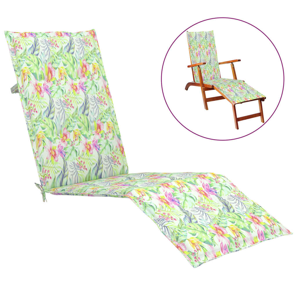 vidaXL Terasos kėdės pagalvėlė, (75+105)x50x3cm, su lapais