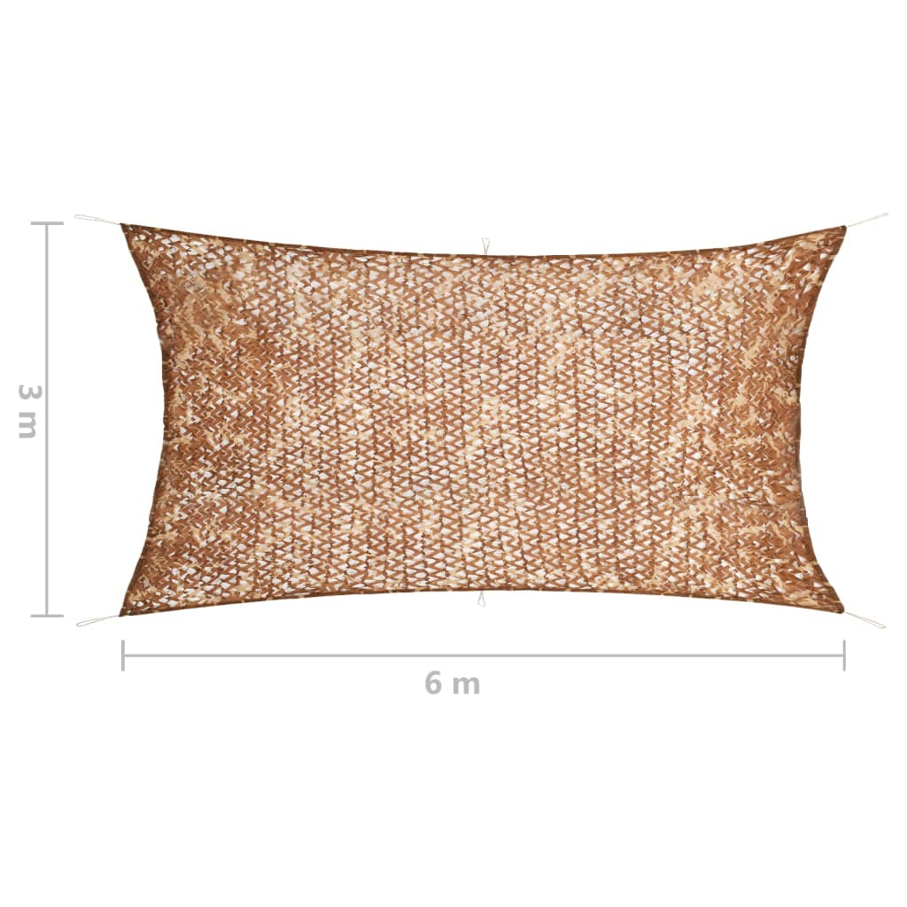 vidaXL Kamufliažinis tinklas su laikymo krepšiu, smėlio spalvos, 3x6m