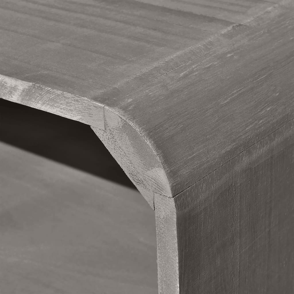 vidaXL Kavos staliukas, pilkas, paulovnijos mediena, 90x55,5x38,5cm