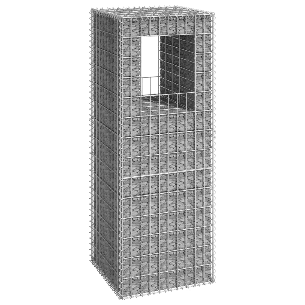 vidaXL Gabiono krepšio kolona, 50x50x140cm, geležis